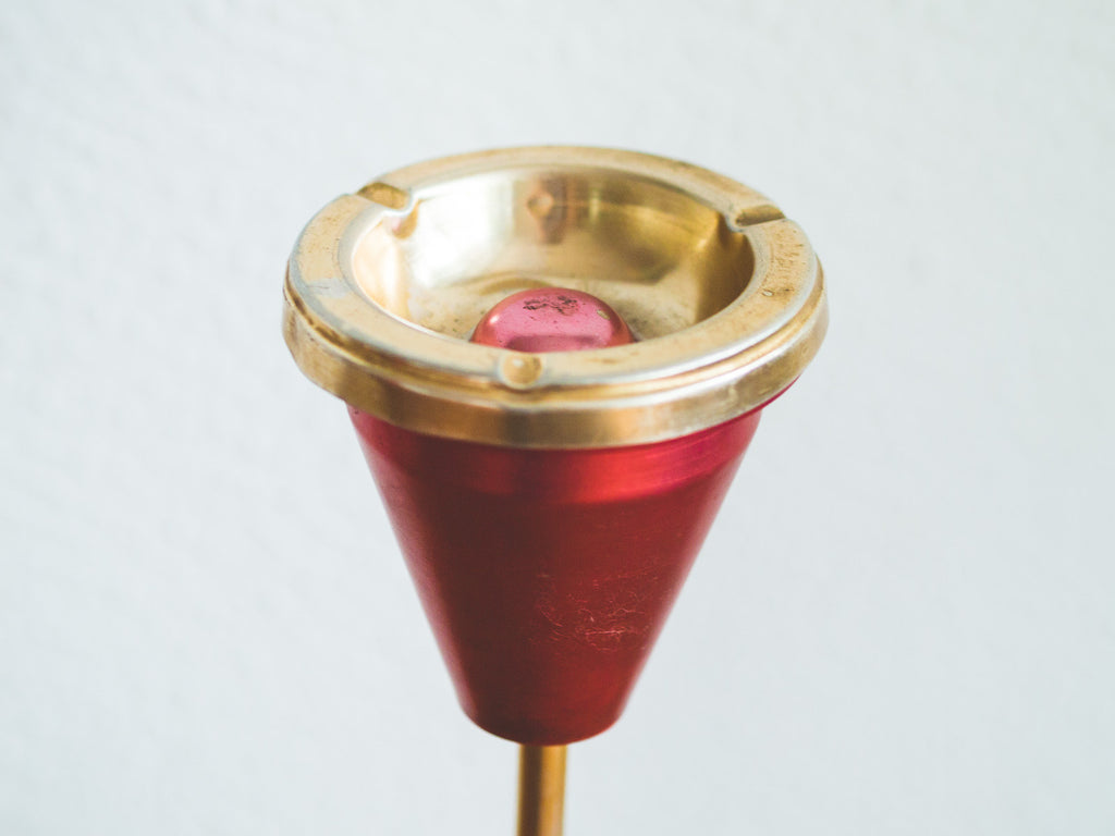 Cinzeiro Pedestal Rosa / Ouro