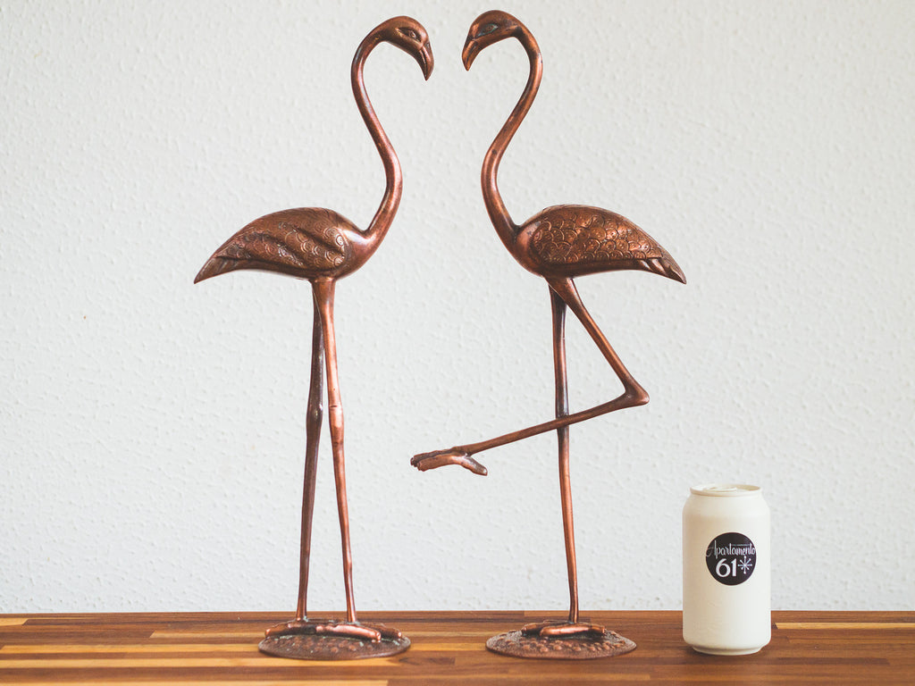 Casal de Flamingos em Cobre