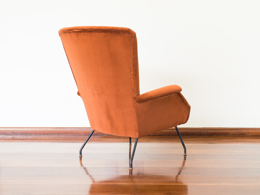 Carlo Hauner | Poltrona em Ferro e Veludo