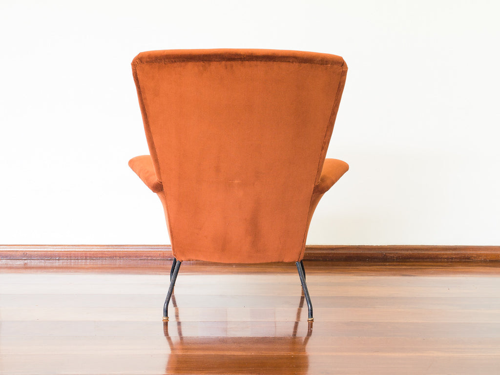 Carlo Hauner | Poltrona em Ferro e Veludo