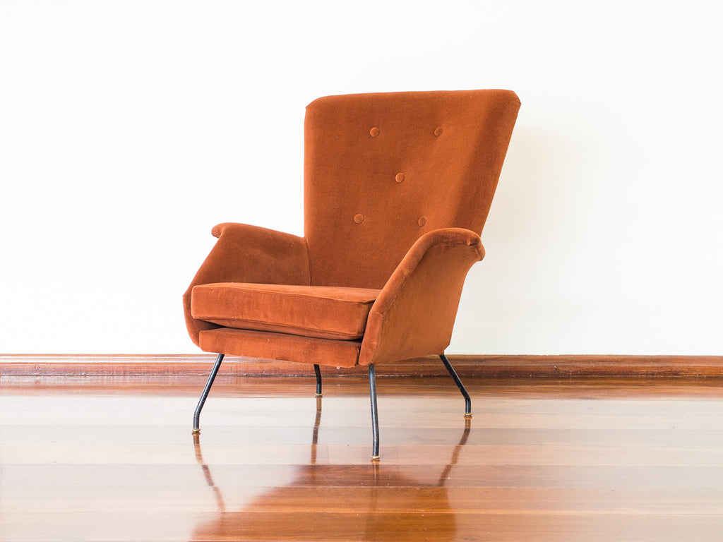 Carlo Hauner | Poltrona em Ferro e Veludo