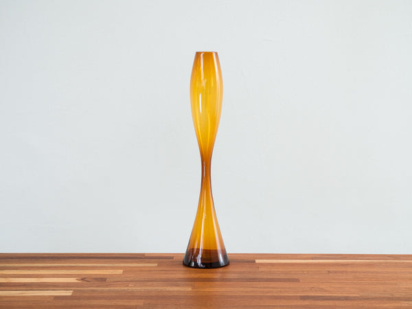 Vaso Âmbar em Vidro Italiano