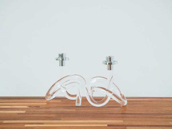 Castiçais "nó" em Acrílico