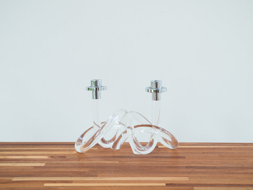 Castiçais "nó" em Acrílico