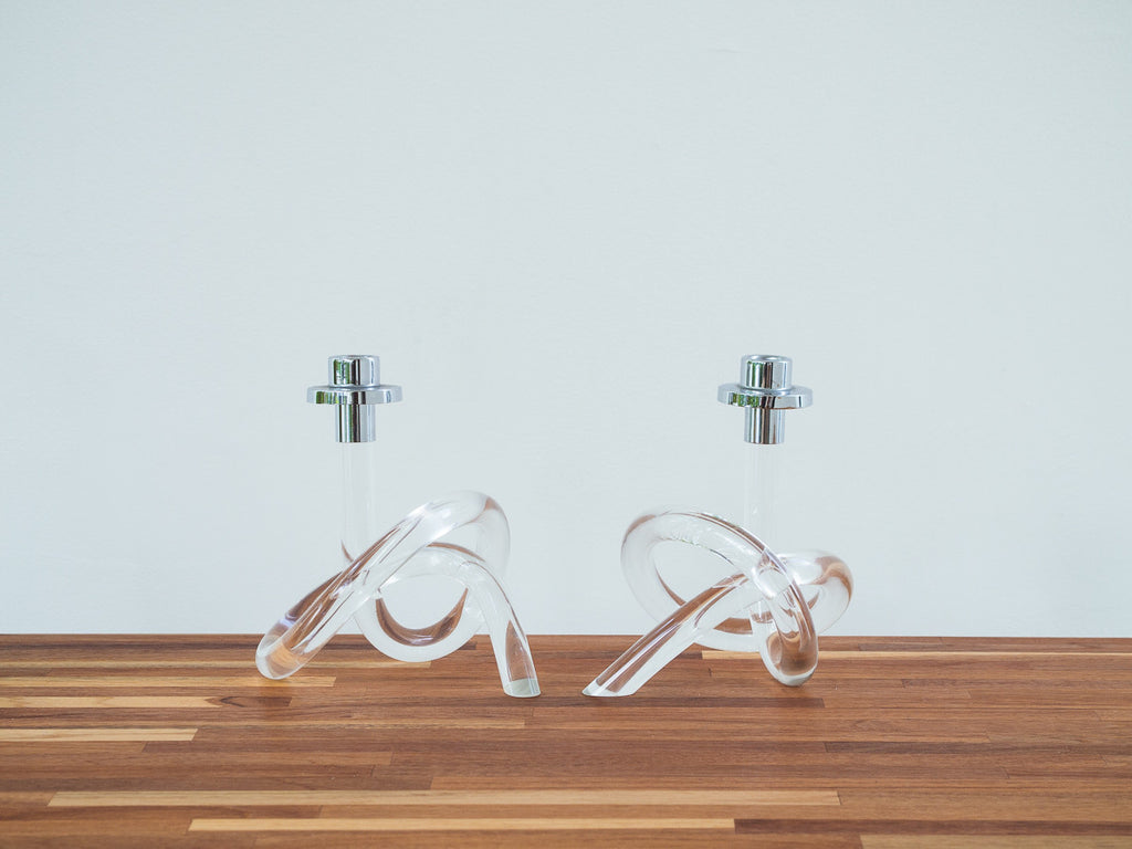 Castiçais "nó" em Acrílico