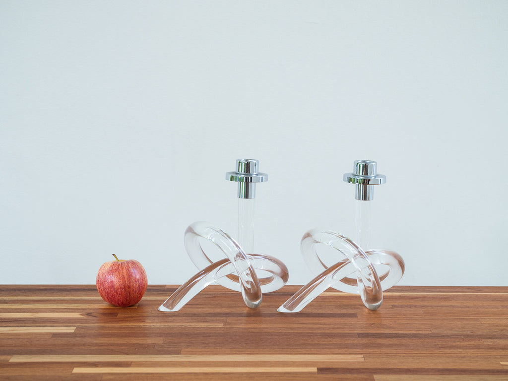 Castiçais "nó" em Acrílico