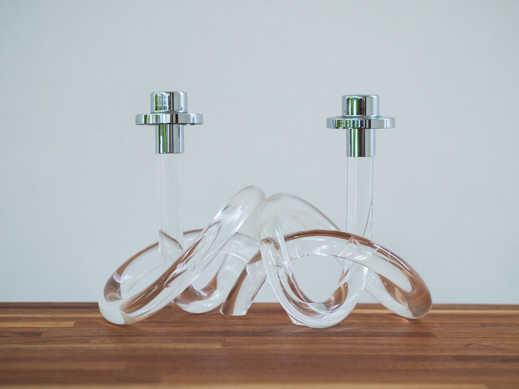 Castiçais "nó" em Acrílico