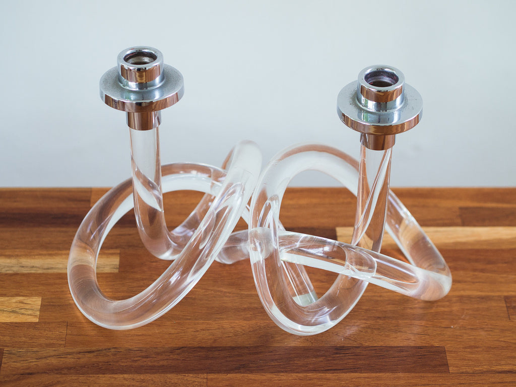 Castiçais "nó" em Acrílico