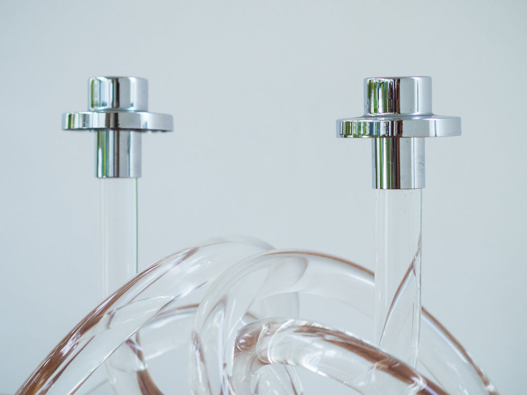 Castiçais "nó" em Acrílico