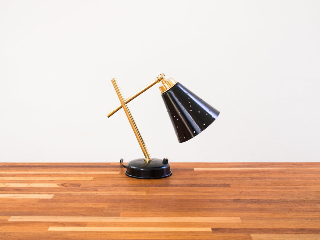 Luminária Preto / Latão