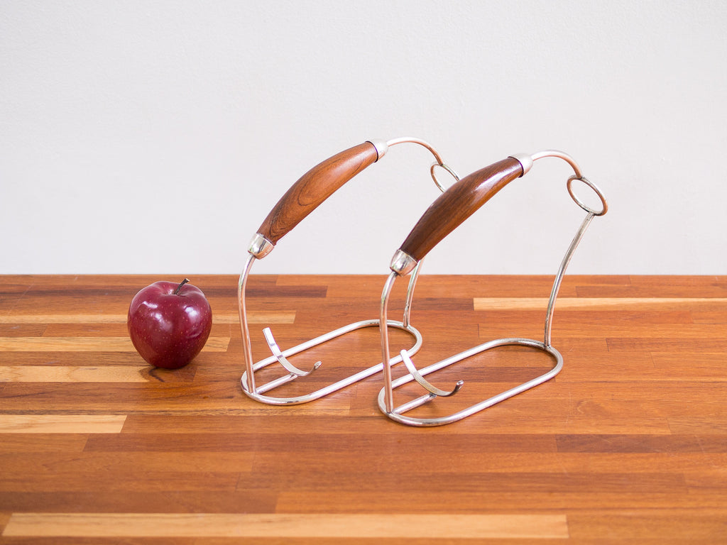 Porta Garrafa Jacarandá E Prata