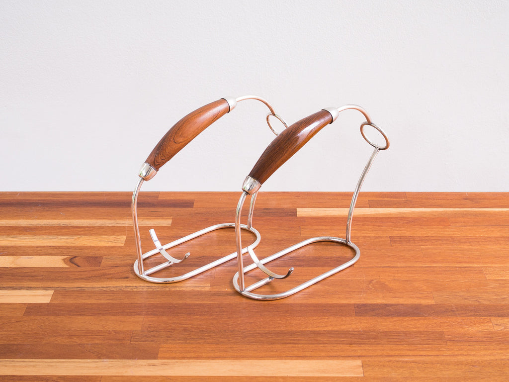 Porta Garrafa Jacarandá E Prata