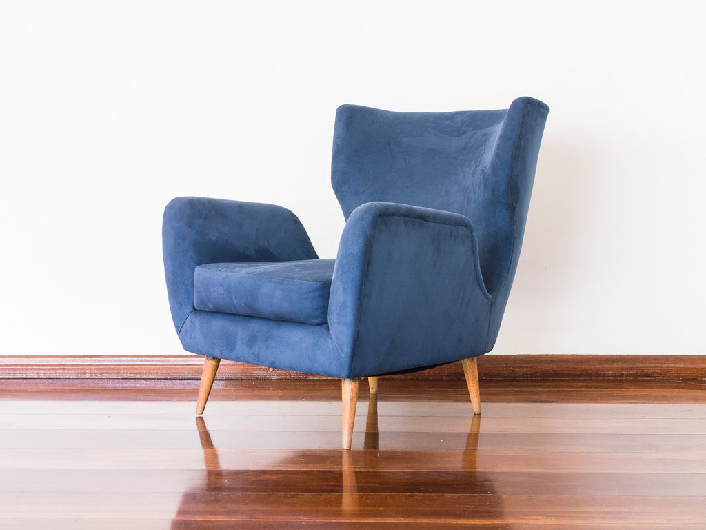 Bergère Veludo Azul