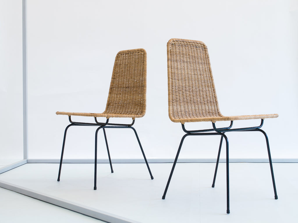 Carlo Hauner & Martin Eisler | Set Mesa e Cadeiras Ferro e Junco