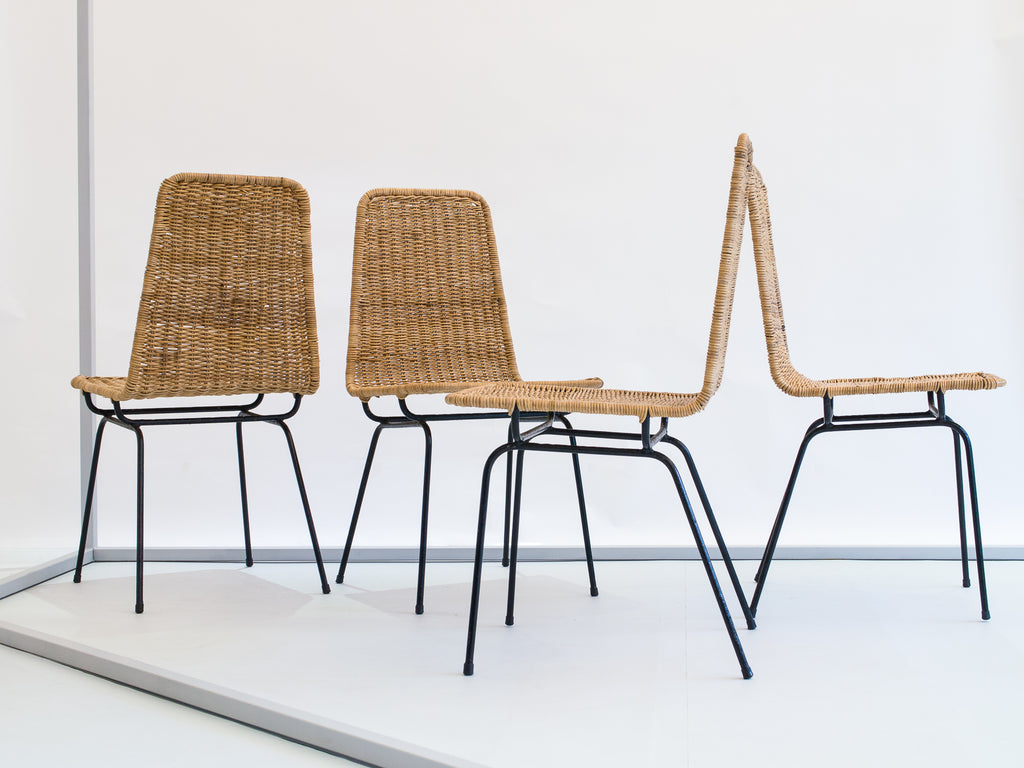Carlo Hauner & Martin Eisler | Set Mesa e Cadeiras Ferro e Junco