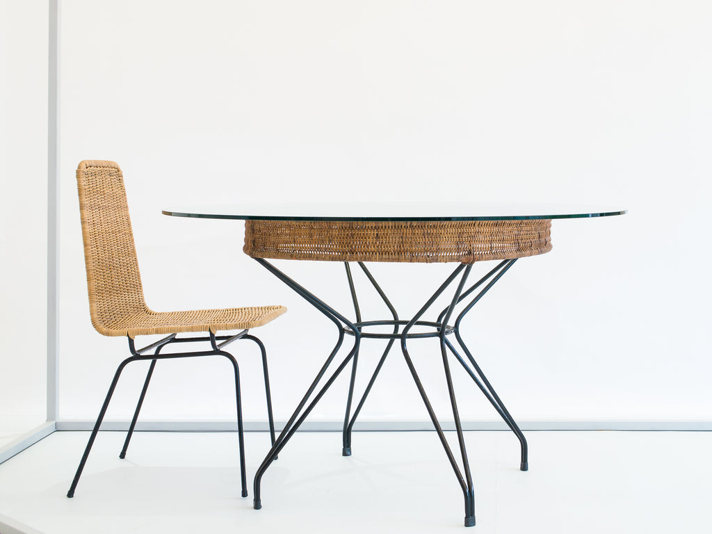 Carlo Hauner & Martin Eisler | Set Mesa e Cadeiras Ferro e Junco
