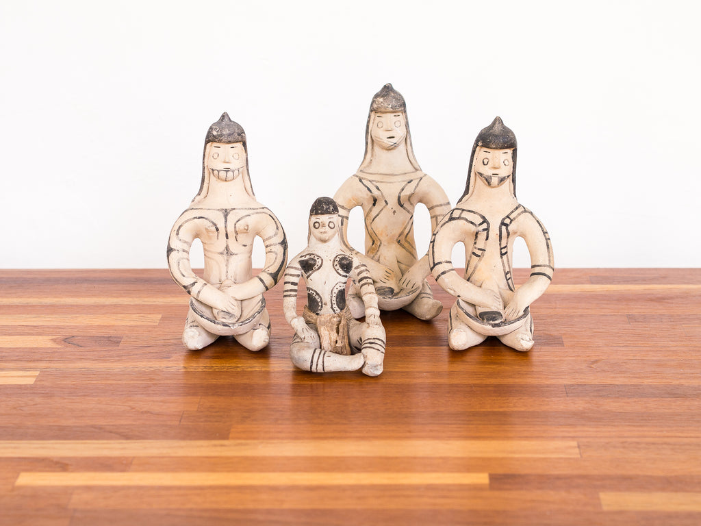 Set 4 bonecas Ceramica Karajás