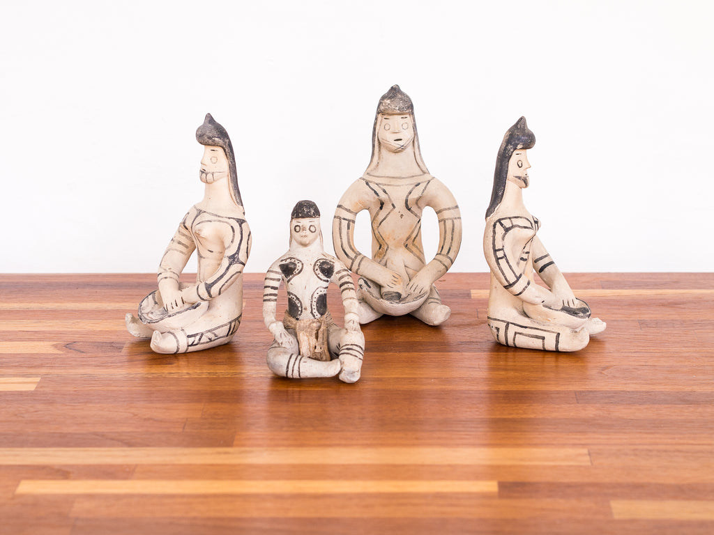 Set 4 bonecas Ceramica Karajás