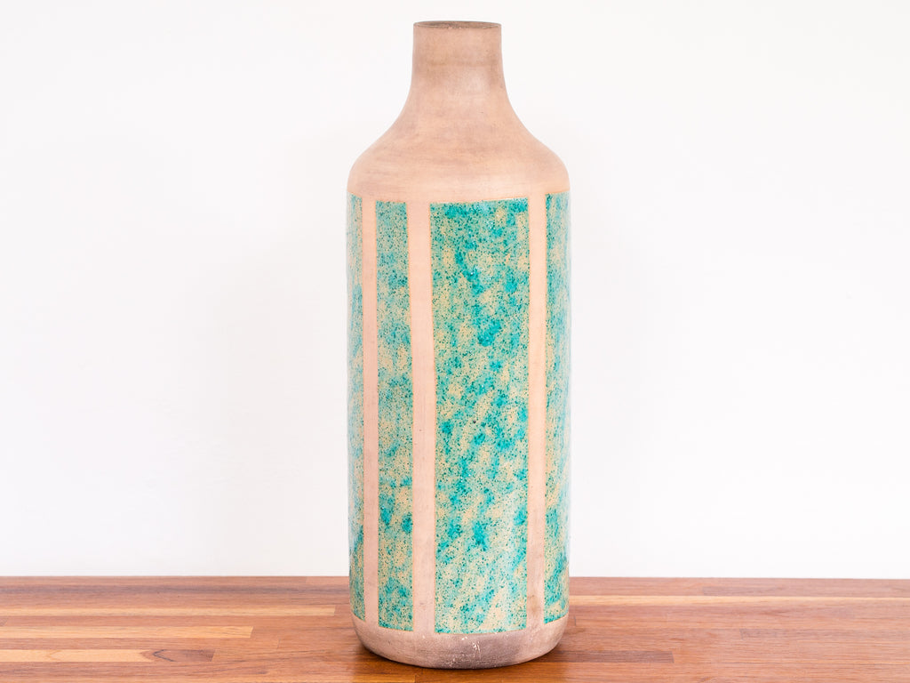 Vaso Cerâmica Esmaltada Turquesa