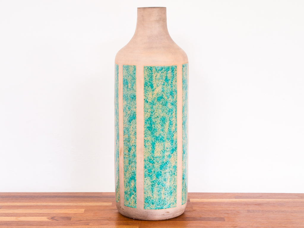 Vaso Cerâmica Esmaltada Turquesa