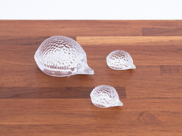 Bergdala Sweden | Trio de Porcos-Espinho em Cristal