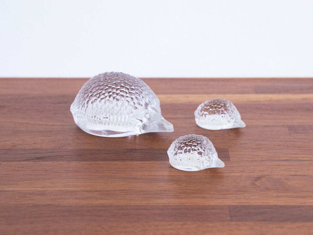 Bergdala Sweden | Trio de Porcos-Espinho em Cristal