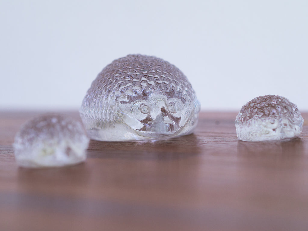 Bergdala Sweden | Trio de Porcos-Espinho em Cristal