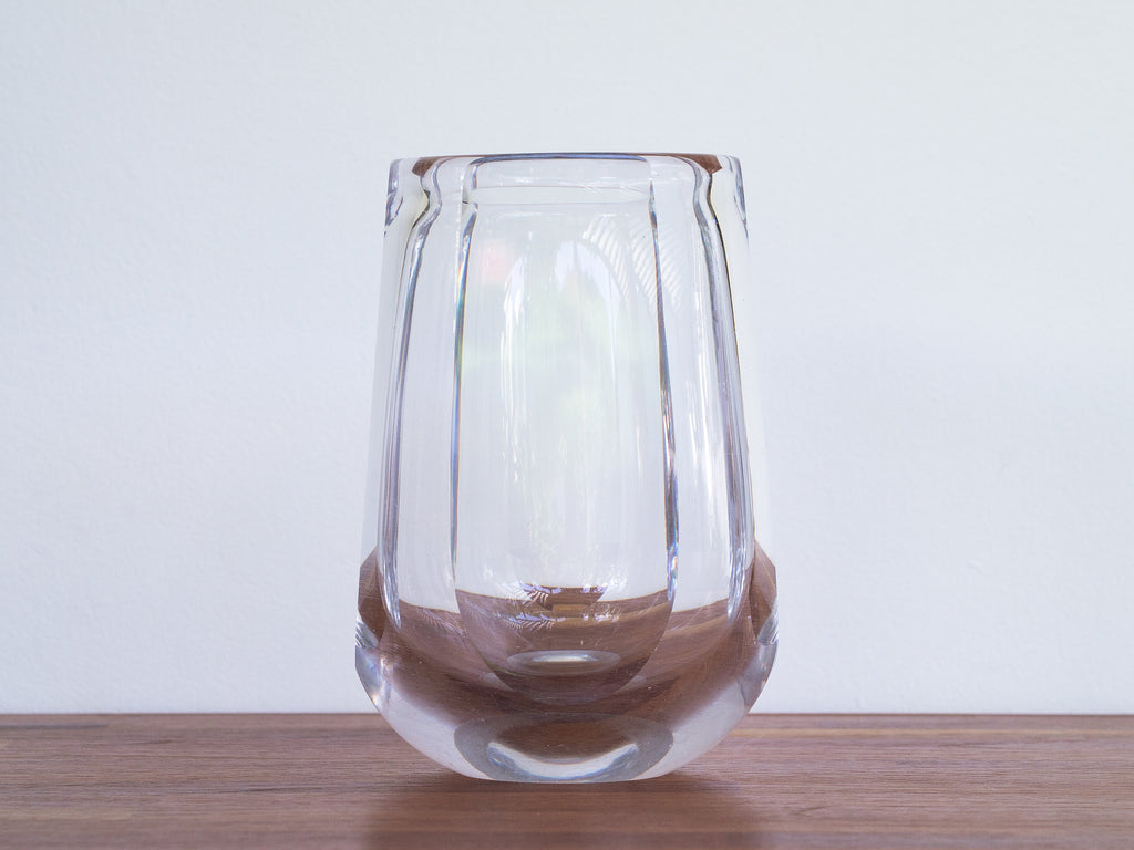 Sven Palmqvist - Orrefors | Vaso Oval em Cristal