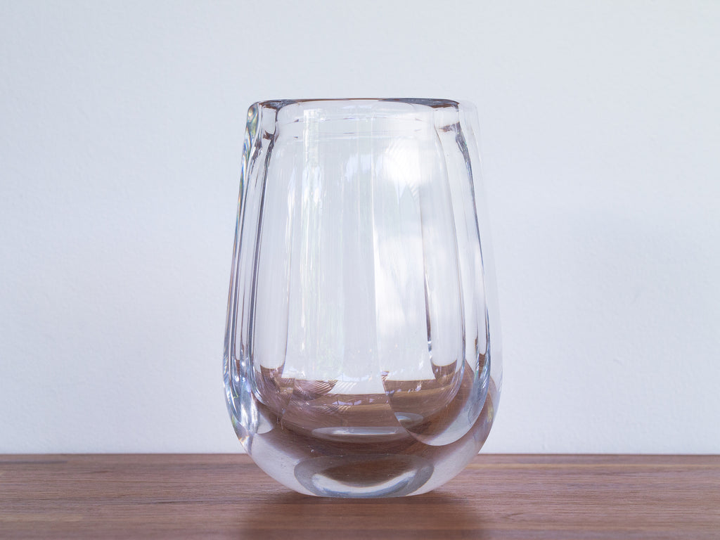 Sven Palmqvist - Orrefors | Vaso Oval em Cristal