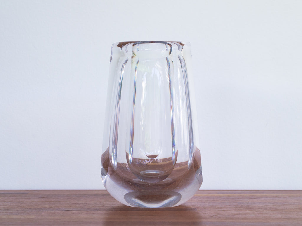 Sven Palmqvist - Orrefors | Vaso Oval em Cristal