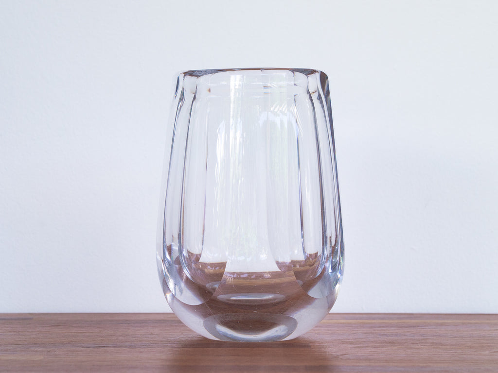 Sven Palmqvist - Orrefors | Vaso Oval em Cristal