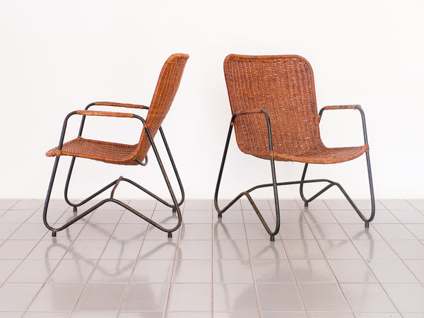 Par Poltronas Ferro e Vime