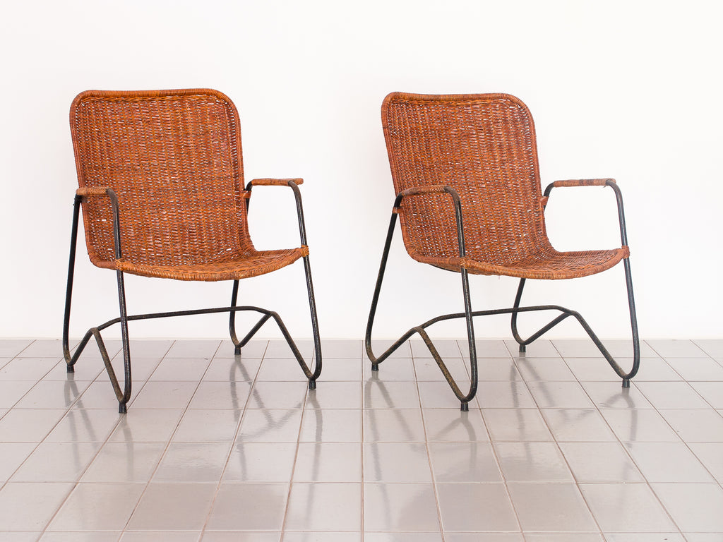 Par Poltronas Ferro e Vime