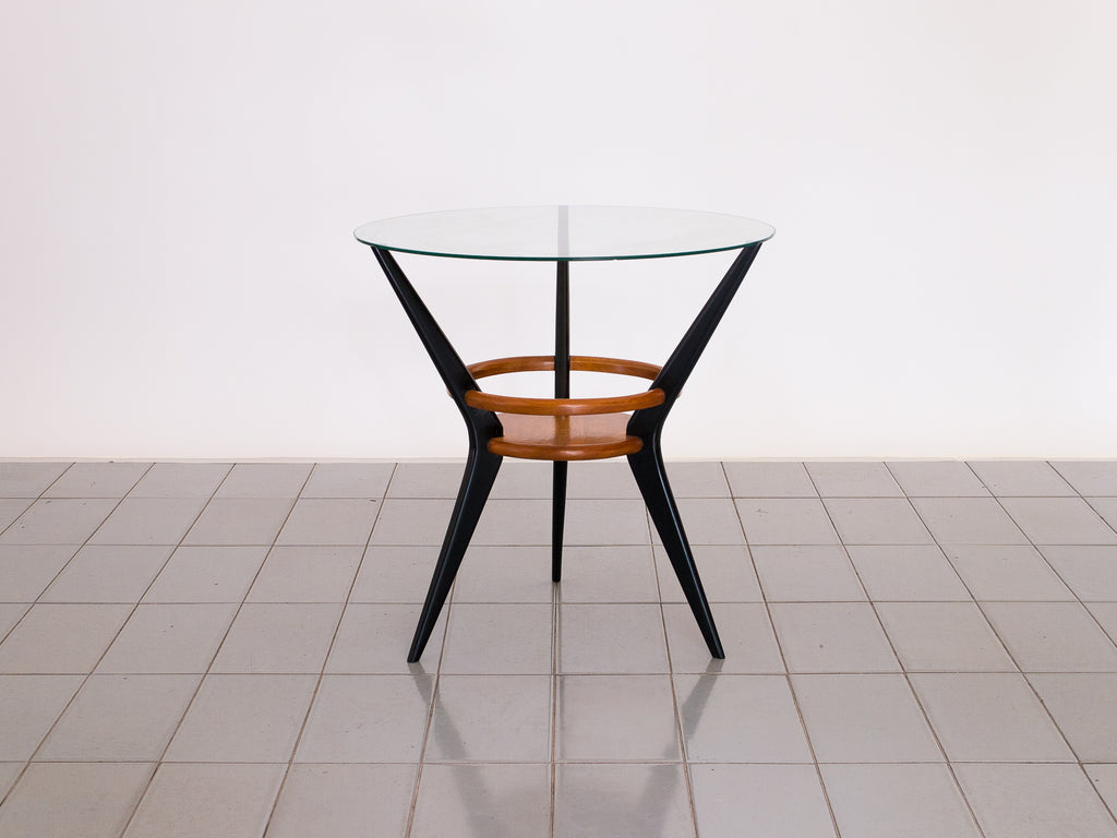 Mesa Redonda Pe Palito Marfim/Ebanizada