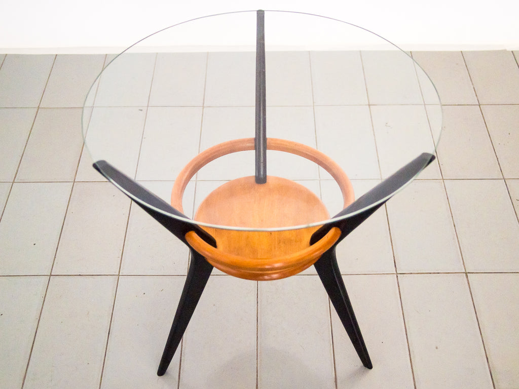 Mesa Redonda Pe Palito Marfim/Ebanizada