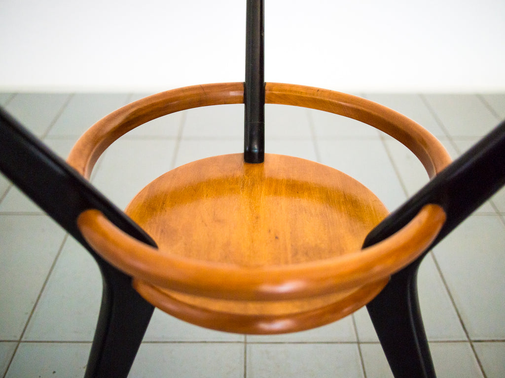 Mesa Redonda Pe Palito Marfim/Ebanizada