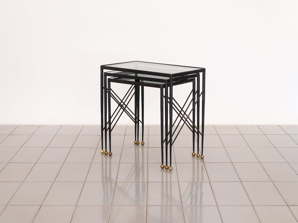 Mesa Ninho Ferro e Latão