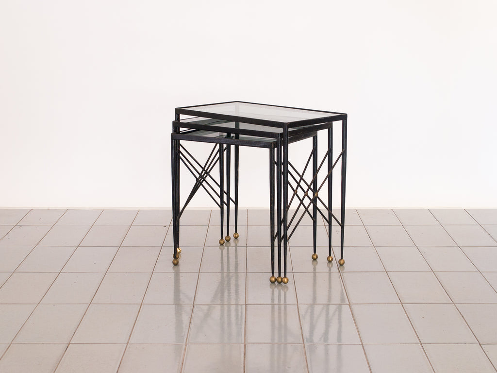 Mesa Ninho Ferro e Latão