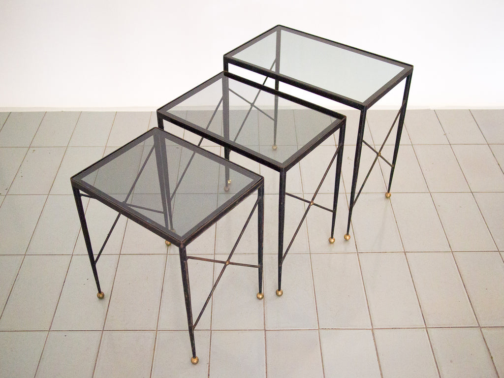 Mesa Ninho Ferro e Latão