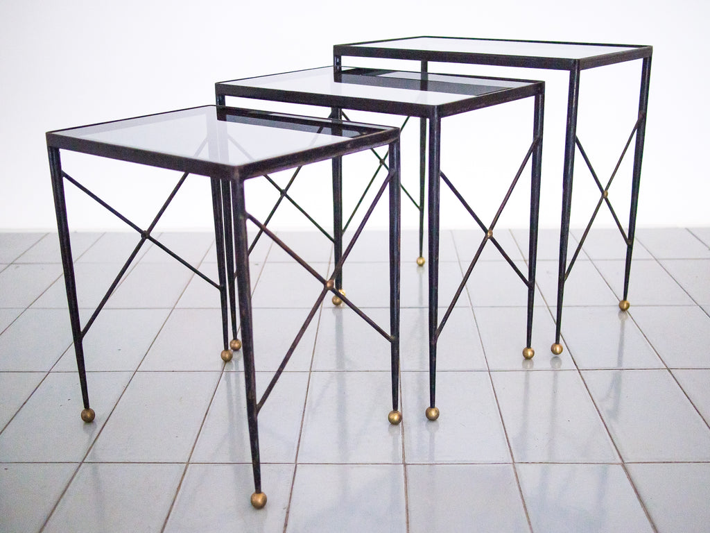 Mesa Ninho Ferro e Latão