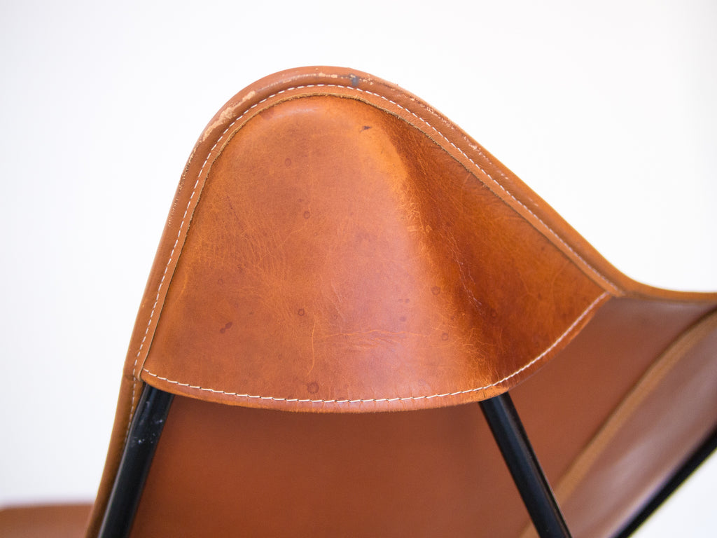 Gaston Girod | Chaise Ferro e Couro