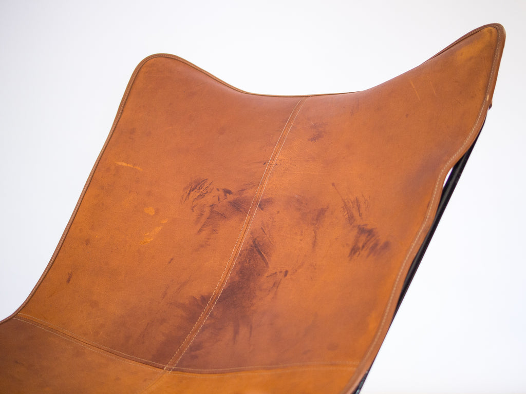 Gaston Girod | Chaise Ferro e Couro