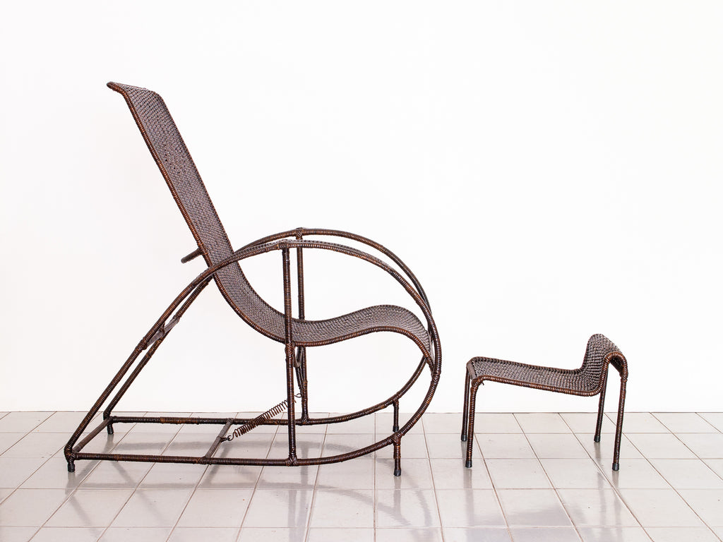 Cadeira de Balanço Ferro e Junco