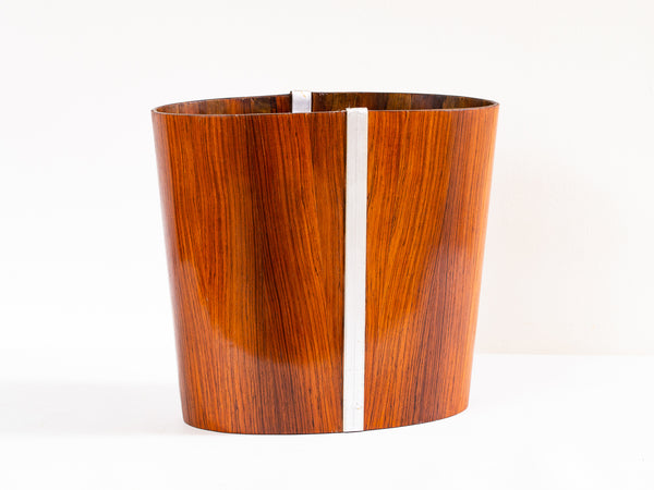 Lixeira de Escritório em Jacarandá e Alumínio