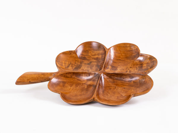 Petisqueira Folha em Madeira, 4 Compartimentos